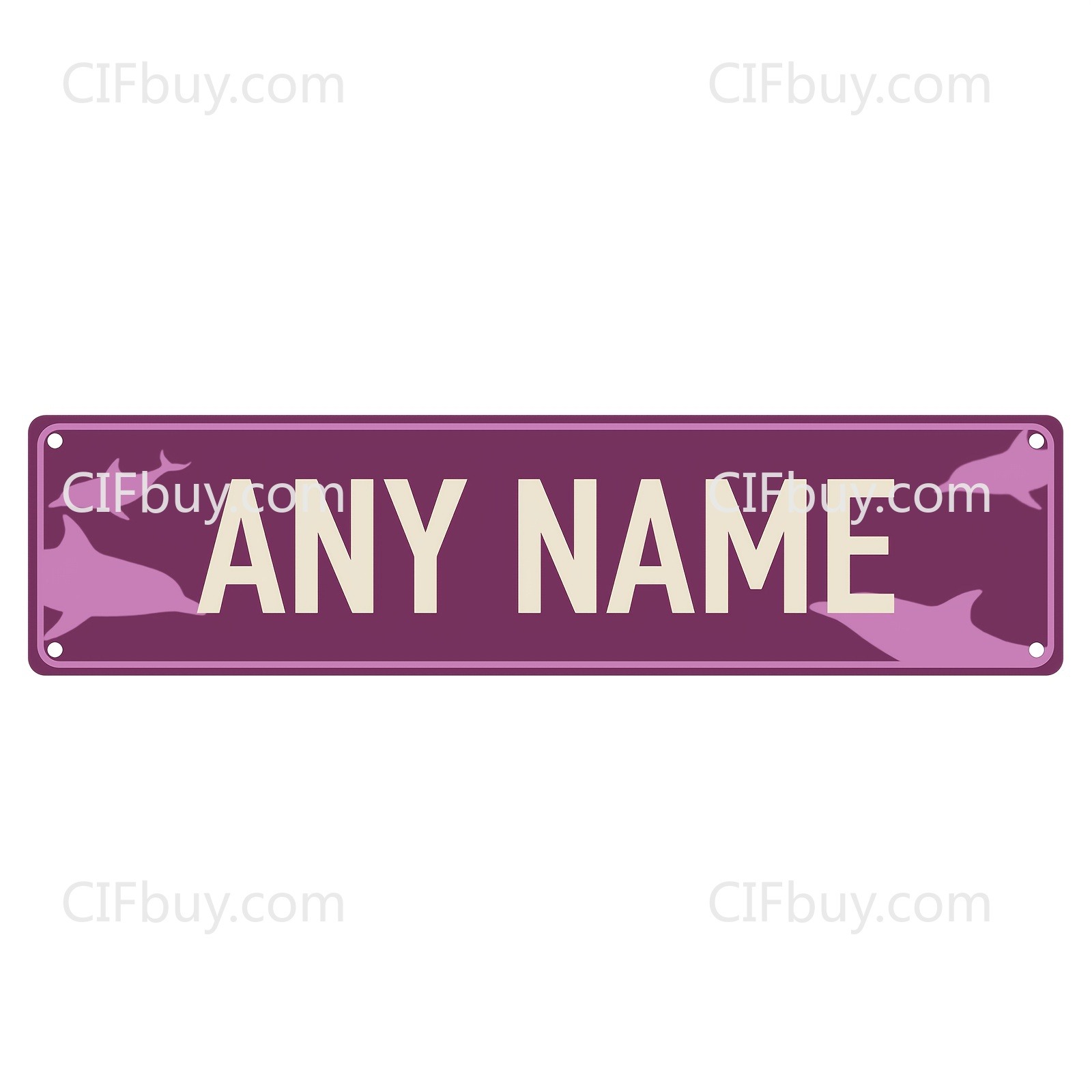 Home Bar Signs - Custom 2D Dolphin Metal Street Sign,