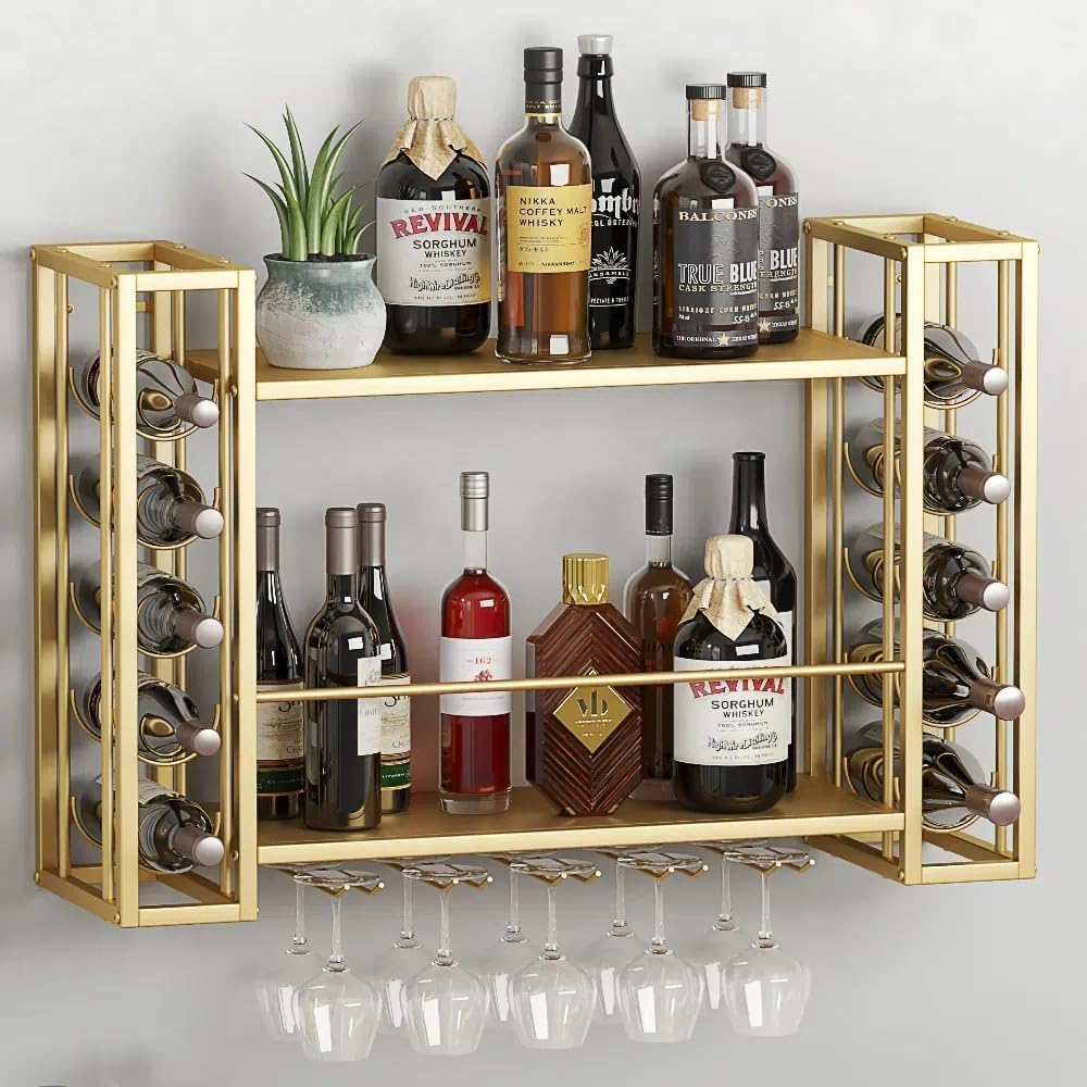 Home Bar Shelf - Wall Mounted Wine Rack, Wine Rack