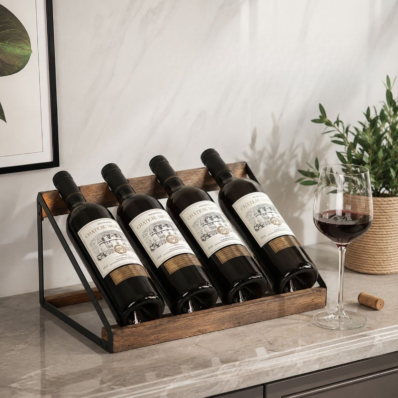 Home Bar Wooden Wine Rack Wine - Home Bar Shelf ulasan dan harga