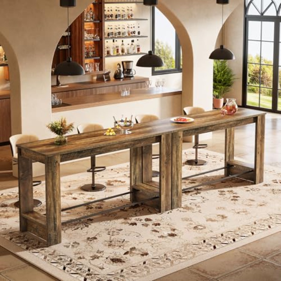 63'' Bar Table Set of 2, Count - Home Bar And Counter ulasan dan harga