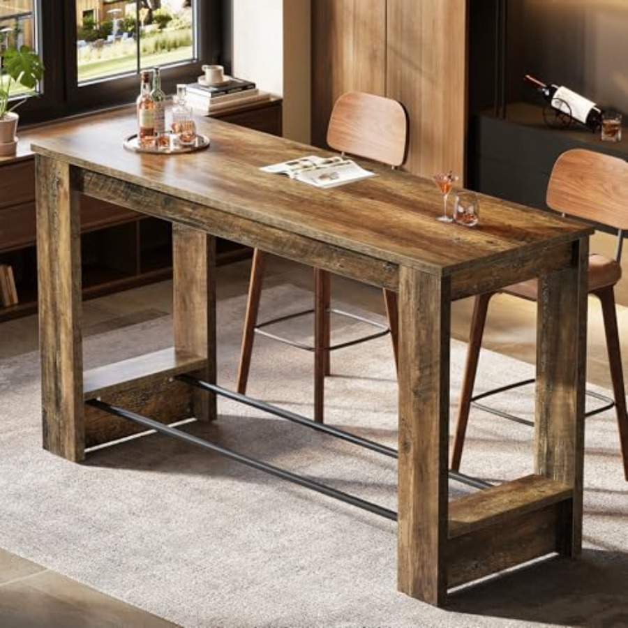 63'' Bar Table Set of 2, Count - Home Bar And Counter ulasan dan harga