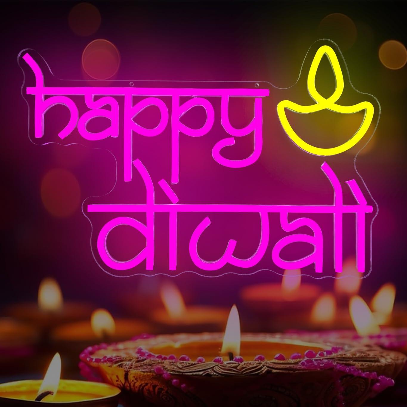 Happy Diwali Neon Sign USB Pow - Home Bar Signs ulasan dan harga