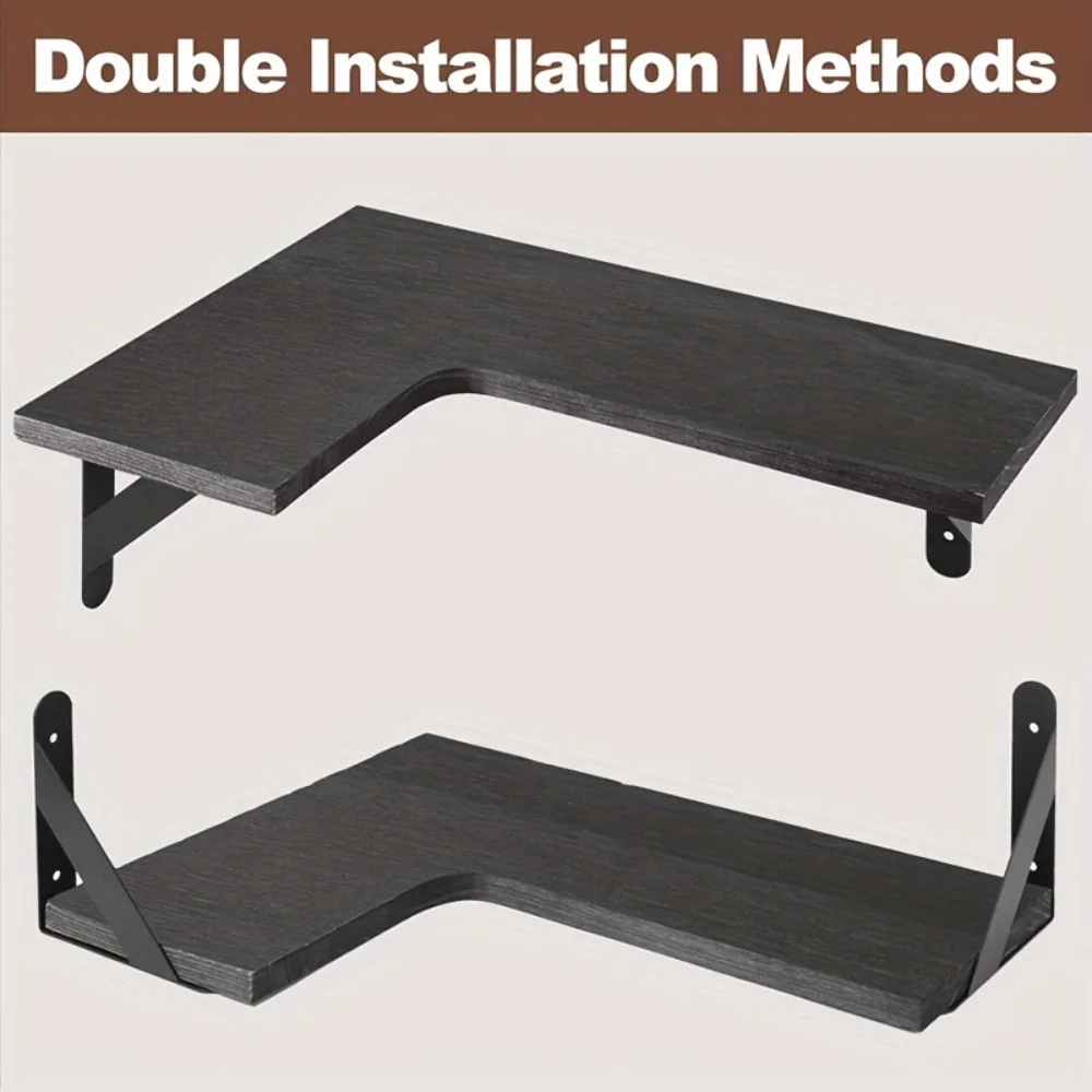 Natural Wood Grain Floating Sh - Home Bar Shelf ulasan dan harga