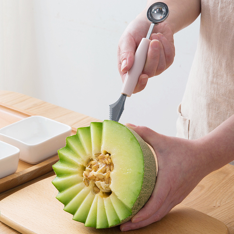 Fruit Scoop Dual-head Fruit B - Ice Pick Pick ulasan dan harga