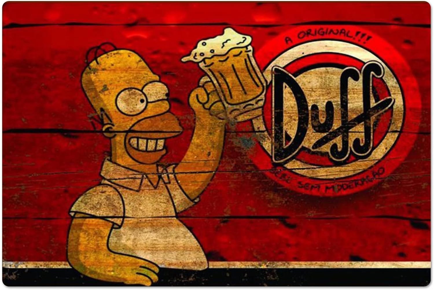 Retro Metal Poster Homer Duff  - Home Bar And Kitchen ulasan dan harga