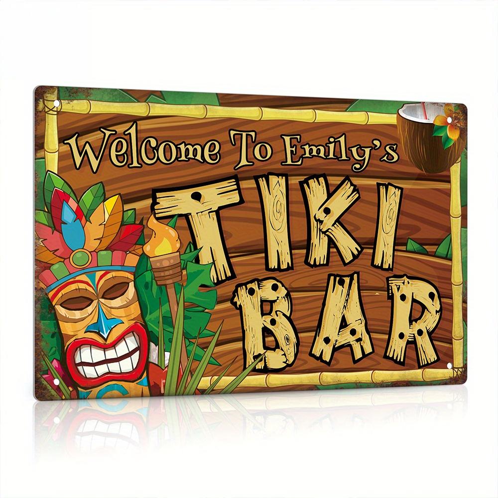 Custom  Decor Tiki Bar Sign, P - Home Bar Accessories ulasan dan harga