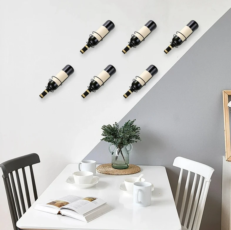 Pack Of 6 Wall Mounted Wine Ra - Home Bar Setup ulasan dan harga