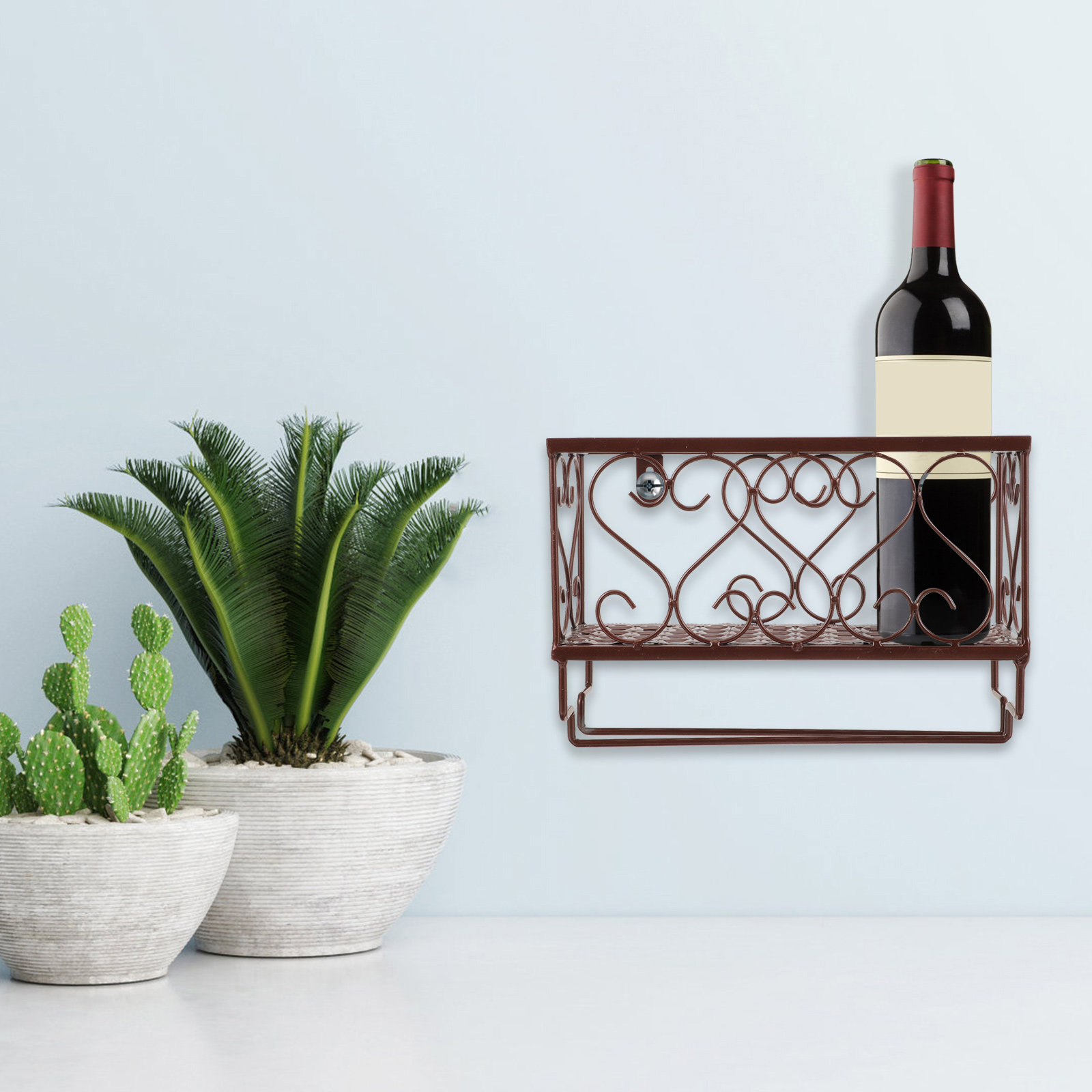 Space Saving Wall Mounted Wine - Home Bar Shelf ulasan dan harga