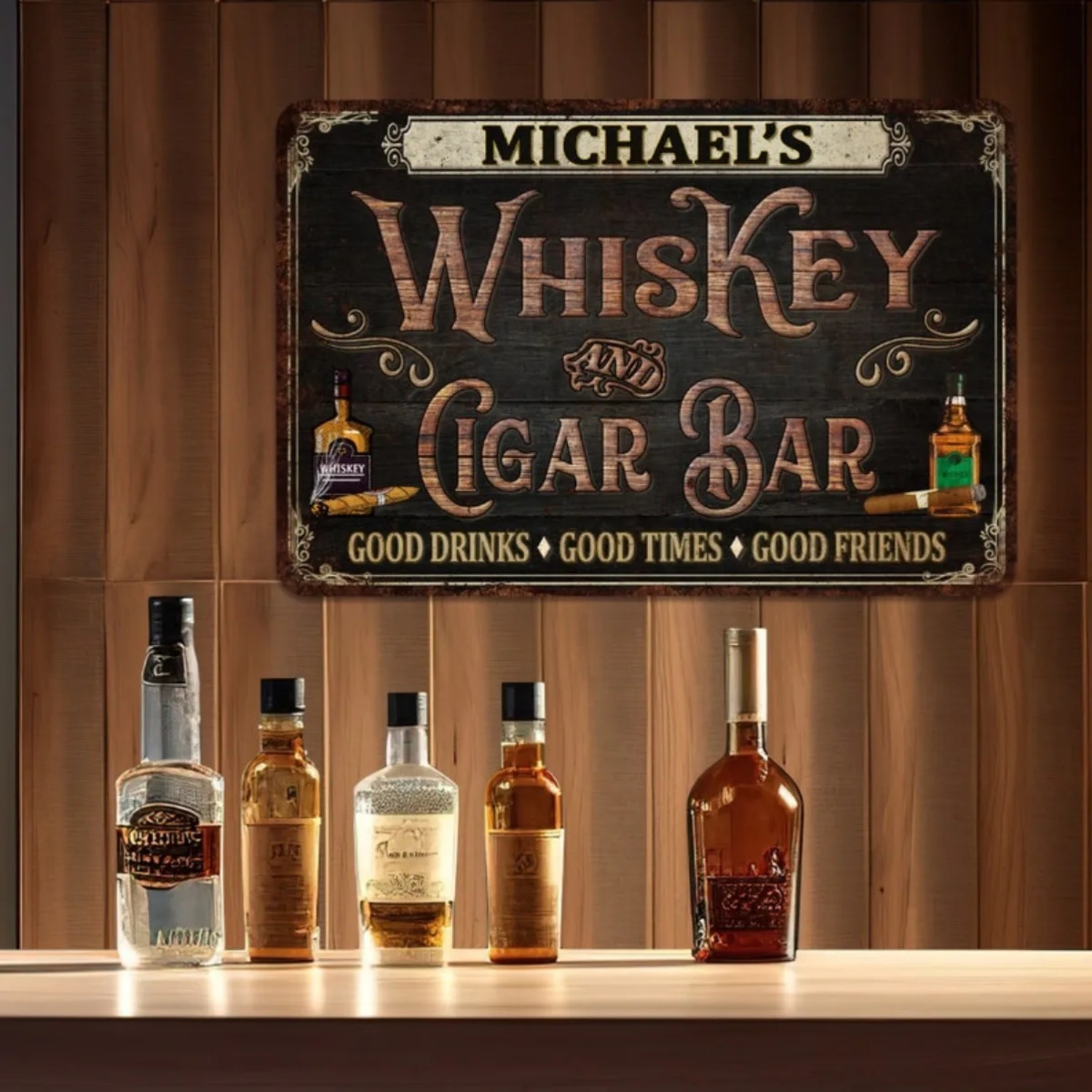 Custom Personalized Vintage Wh - Home Bar Signs ulasan dan harga