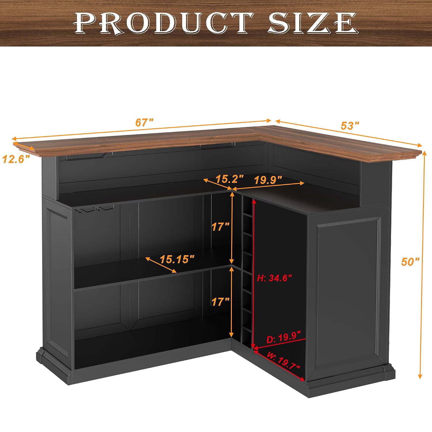 L-Shaped Home Bar Cabinet with - Home Bar Setup ulasan dan harga